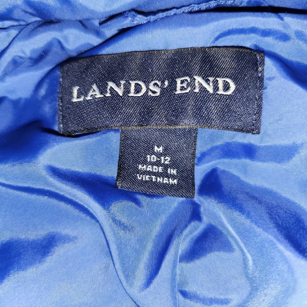 Land's End Women's Primaloft Puffer Jacket Size Medium-Black - Picture 9 of 9